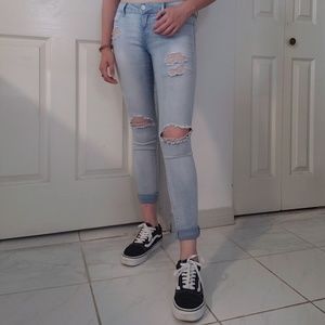 Brazil low rise blue jeggings